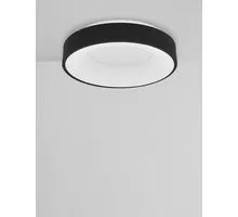 Plafoniera LED Nova Luce Rando Thin, 30W, negru, dimabil