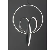 Pendul LED Nova Luce Rings, 43W, negru, dimabil
