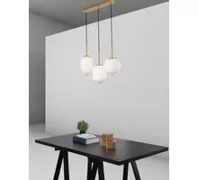Pendul Nova Luce Lato, 3xE14, alama antica, alb, negru