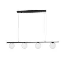 Pendul LED Nova Luce Joline, 32W, alb opal, negru