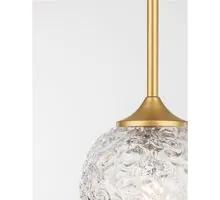 Pendul Nova Luce Mirano, 1xG9 max. 5W, D15 cm, Hmax 180 cm, alama/auriu