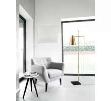 Lampadar Nova Luce Signore, 1xE27, auriu satinat, negru