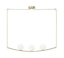 Pendul Nova Luce Vitton, 3xE14, alama, alb