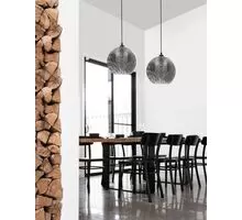 Pendul Nova Luce Jerardo, 1xE27, fumuriu, negru