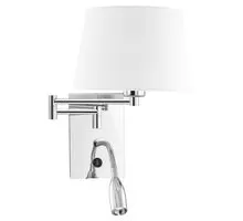 Aplica LED Nova Luce Cingo, 1xE27+3W, 3000K, alb, crom