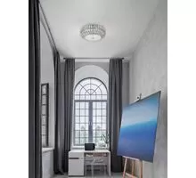 Plafoniera cristal Nova Luce Valence, 6xG9, alb, crom