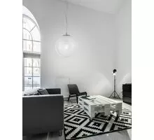 Pendul Nova Luce Frozen, 1xE27, crom, transparent