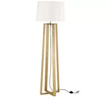 Lampadar Nova Luce Alma, 1xE27, alb, lemn natur