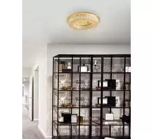 Plafoniera cristal LED Nova Luce Zeffari, 40W, 4000K, auriu
