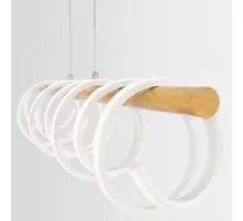 Pendul LED Nova Luce Mirco, 38W, alb, maro, dimabil