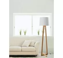 Lampadar Nova Luce Alma, 1xE27, alb, negru