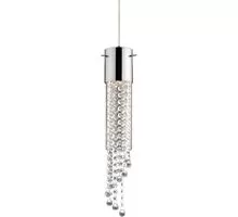 Pendul cristal Ideal Lux Gocce, 1xGU10, crom-transparent