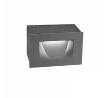 Spot trepte/pardoseli LED incastrat Nova Luce Krypton, 3W, lat, gri inchis, IP54
