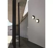 Aplica LED Nova Luce Max, 12W, 3000K, rotund, gri inchis, IP65