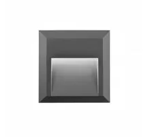 Spot trepte/pardoseli LED Nova Luce Pulsar, 2W, patrat, gri inchis, IP54