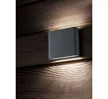 Aplica LED Nova Luce Soho, 2x3W, gri inchis, IP54