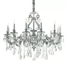 Candelabru cristal Ideal Lux Gioconda, 12xE14, argintiu