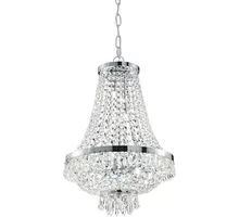 Candelabru cristal Ideal Lux Caesar, 9xG9, crom