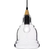 Pendul Ideal Lux Gretel, 1xE27, negru-transparent