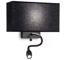 Aplica LED Ideal Lux Hotel, 8W, negru