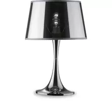 Veioza Ideal Lux London Cromo, 1xE27, fumuriu