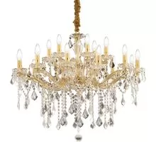 Candelabru cristal Ideal Lux Florian, 18xE14, auriu