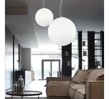 Pendul Ideal Lux Mapa Bianco, 1xE27, alb-crom