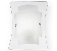 Aplica Ideal Lux Triplo, 1xE27, alb-crom-transparent