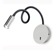 Aplica LED Ideal Lux Focus-2, 3W, crom-negru