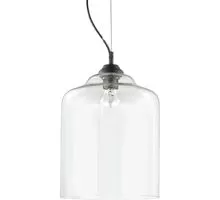 Pendul Ideal Lux Bistro, 1xE27, negru-transparent