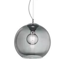 Pendul Ideal Lux Nemo, 1xE27, crom-fumuriu-transparent
