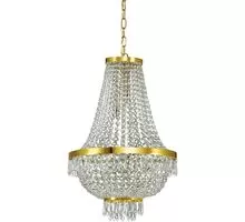 Candelabru cristal Ideal Lux Caesar, 9xG9, auriu