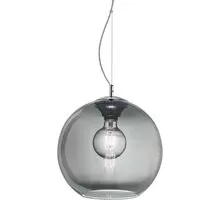 Pendul Ideal Lux Nemo, 1xE27, crom-fumuriu-transparent