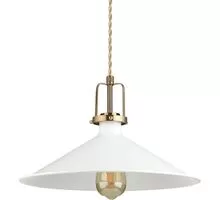 Pendul Ideal Lux Eris, 1xE27, alb-auriu satinat