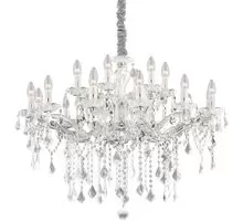 Candelabru cristal Ideal Lux Florian, 18xE14, crom