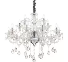 Candelabru cristal Ideal Lux Colossal, 15xE14, crom