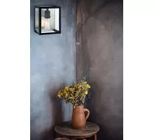 Aplica Ideal Lux Igor, 1xE27, negru-transparent