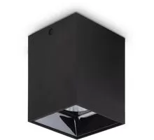 Plafoniera tip spot, LED, aplicat, Ideal Lux Nitro, 15W, 3000K, 75x75x110mm, negru