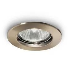 Spot fix incastrat Ideal Lux Jazz, 1xGU10, 73mm, brun, IP20, 083124