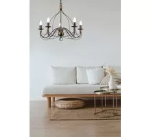 Candelabru Ideal Lux Corte, 5xE14, ruginiu
