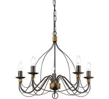 Candelabru Ideal Lux Corte, 5xE14, ruginiu