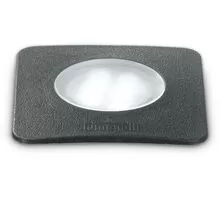 Spot LED trepte/pardoseli, Ideal Lux Gravity, 1xGU10, 90x132mm, negru, IP67, 120317