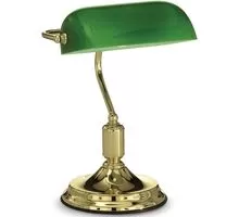 Lampa de birou Ideal Lux Lawyer, 1xE27, auriu-verde