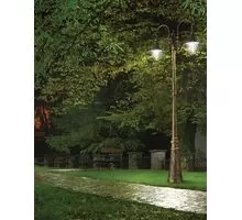 Stalp mare, Ideal Lux Cima, 2xE27, 830x2160mm, auriu patinat-negru, IP43, 024097