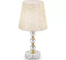 Veioza cristal Ideal Lux Queen, 1xE27, auriu