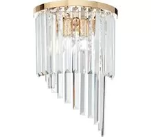 Aplica cristal Ideal Lux Carlton, 3xE14, L30 cm, H45 cm, auriu