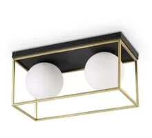 Plafoniera Ideal Lux Lingotto, 2xE14, alb-negru