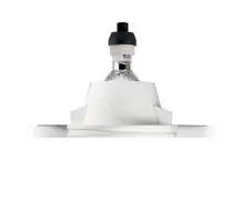 Spot fix incastrat Ideal Lux Samba, 1xGU10, 120mm, gips, alb, IP20, 139012