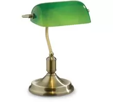 Lampa de birou Ideal Lux Lawyer, 1xE27, bronz-verde