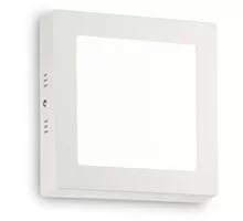 Aplica LED Ideal Lux Universal Square, 13.5W, 3000K, 170x170mm, alb